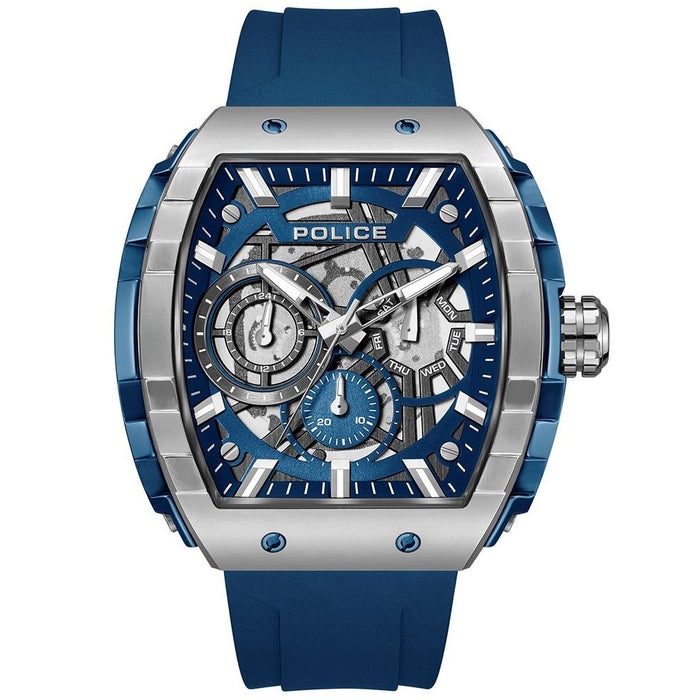 Police Quartz Multifunction Blue Dial Blue Colour Silicone Strap Men's Watch, PLPEWGQ0063002