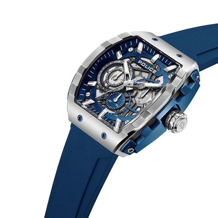 Police Quartz Multifunction Blue Dial Blue Colour Silicone Strap Men's Watch, PLPEWGQ0063002