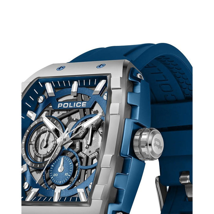 Police Quartz Multifunction Blue Dial Blue Colour Silicone Strap Men's Watch, PLPEWGQ0063002