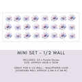 Playful purple daisy nursery decals for home decor