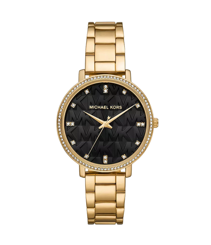 Michael Kors Pyper Gold Tone Black Dial Women's Watch, MK4916