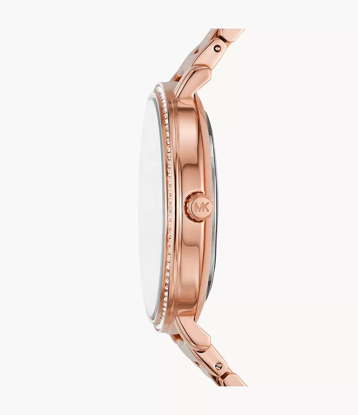 Michael Kors Pyper Three-Hand Rose Gold-Tone Stainless Steel Women's Watch, MK4917