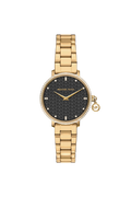 Michael Kors Quartz Black Dial Analog Stainless Steel Women's Watch, MK7616