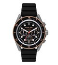Michael Kors Quartz Black Dial Chronograph Silicone Men's Watch, MK9206