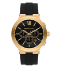 Michael Kors Quartz Black Dial Chronograph Silicone Men's Watch, MK9253