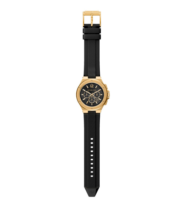 Michael Kors Quartz Black Dial Chronograph Silicone Men's Watch, MKO1272