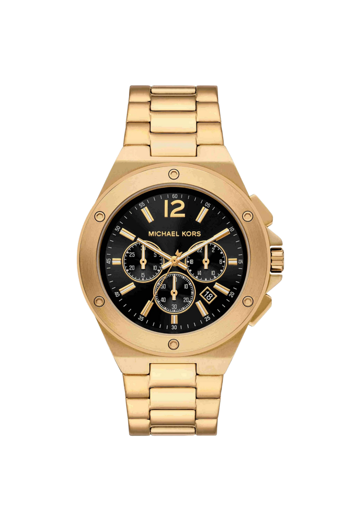 Michael Kors Quartz Black Dial Chronograph Stainless Steel Men's Watch, MKO1236