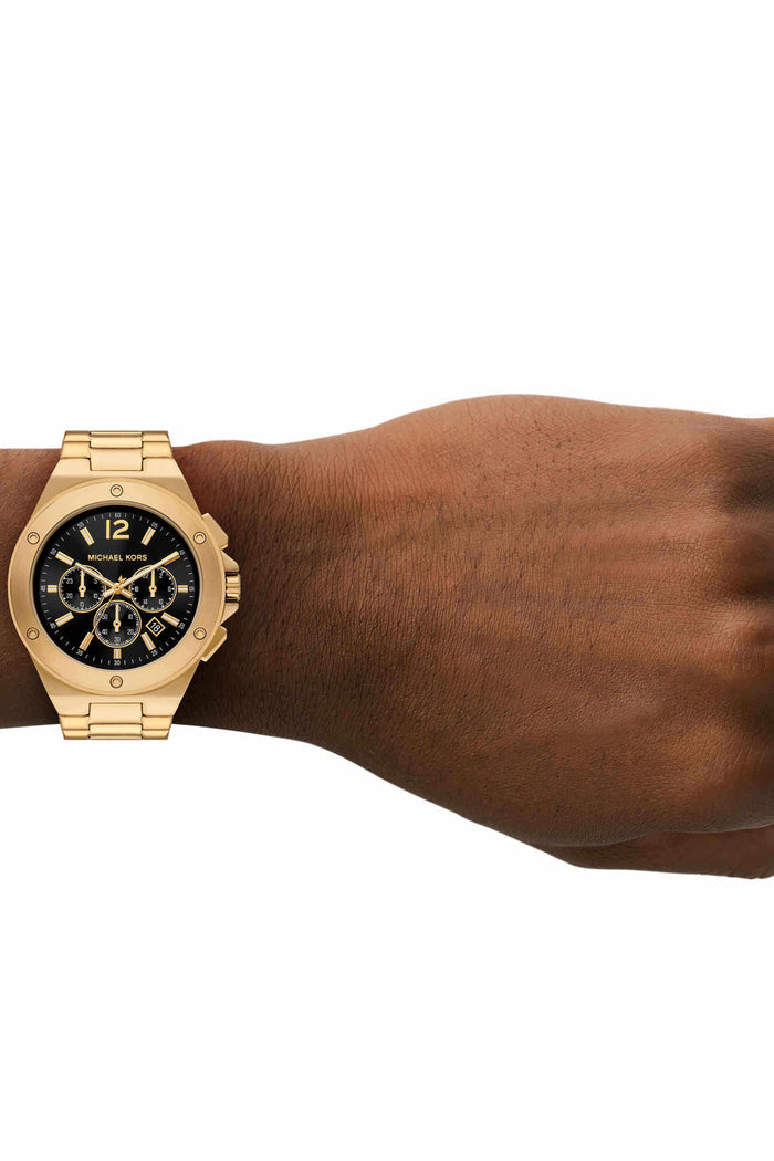 Michael Kors Quartz Black Dial Chronograph Stainless Steel Men's Watch, MKO1236