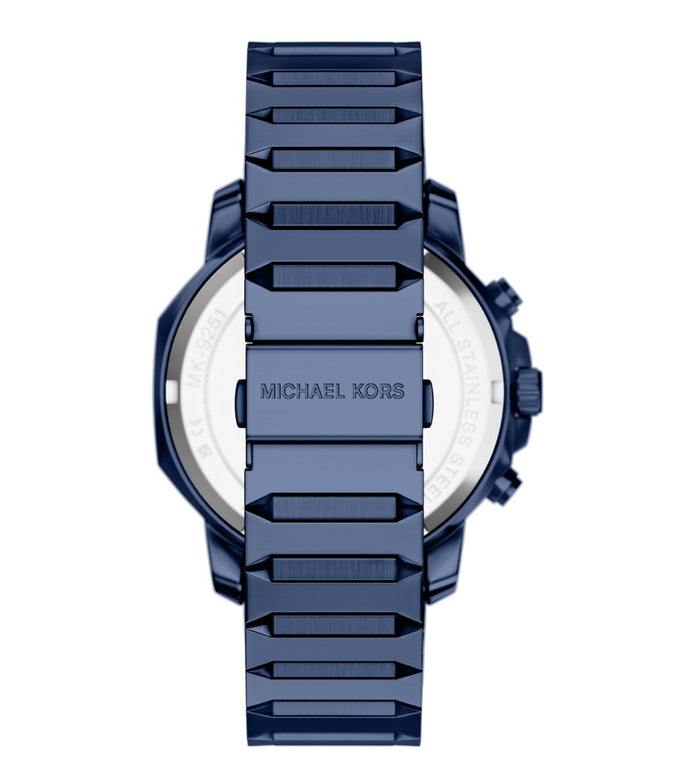 Michael Kors Quartz Blue Dial Chronograph Stainless Steel Men's Watch, MK9251