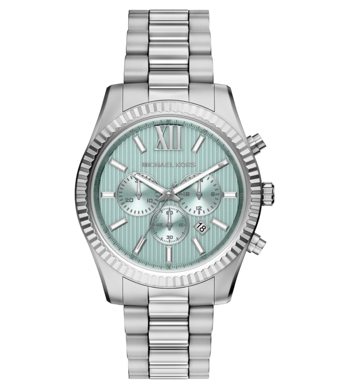 Michael Kors Quartz Blue Dial Chronograph Stainless Steel Men's Watch, MK9264