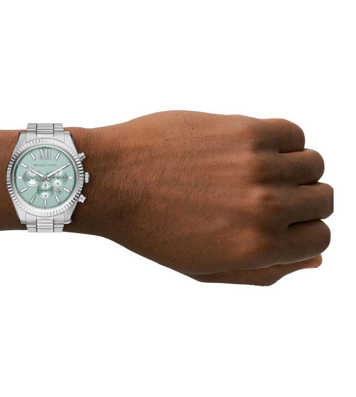 Michael Kors Quartz Blue Dial Chronograph Stainless Steel Men's Watch, MK9264