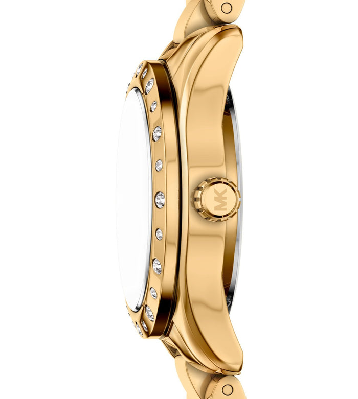 Michael Kors Quartz Gold Dial Analog Stainless Steel Women's Watch, MK4992SET