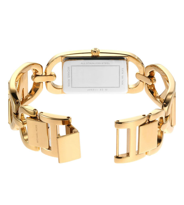 Michael Kors Quartz Gold Dial Analog Stainless Steel Women's Watch, MK7406
