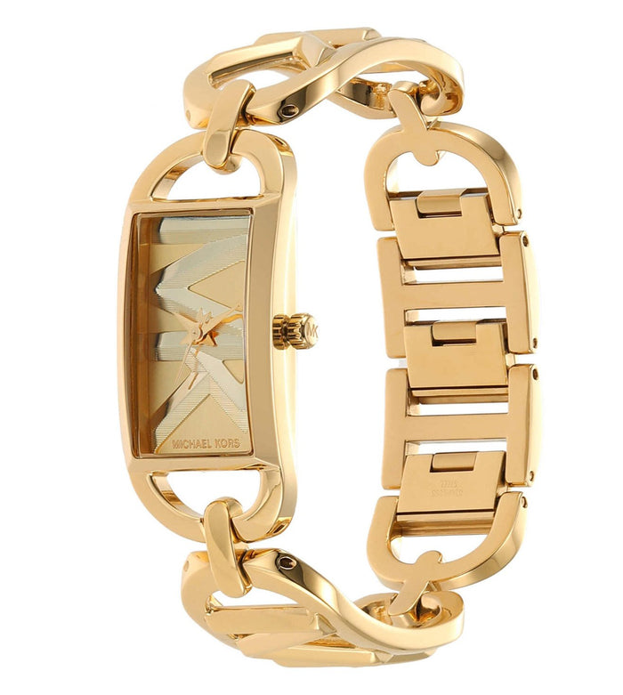 Michael Kors Quartz Gold Dial Analog Stainless Steel Women's Watch, MK7406