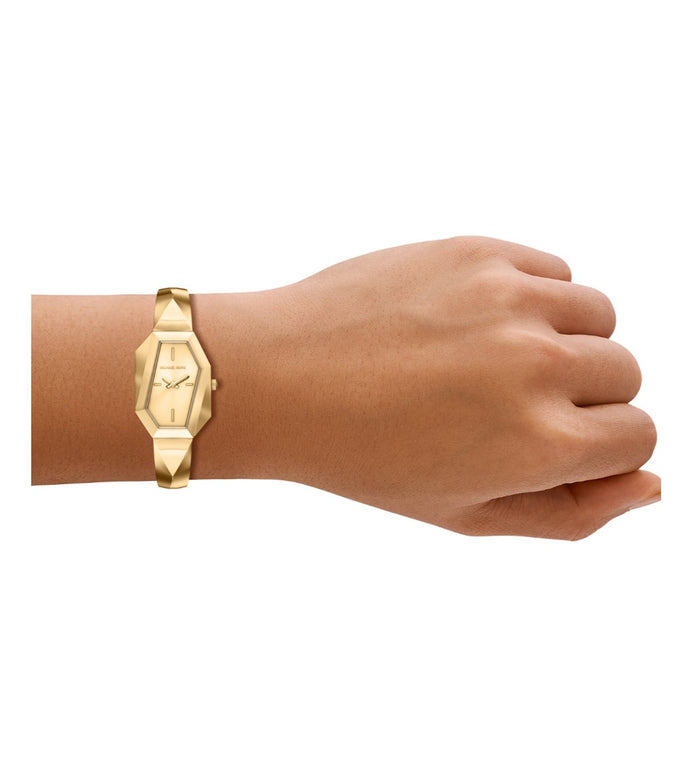 Michael Kors Quartz Gold Dial Analog Stainless Steel Women's Watch, MK7589