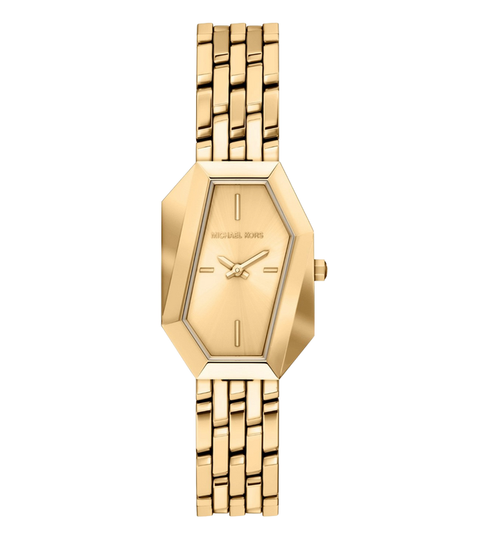 Michael Kors Quartz Gold Dial Analog Stainless Steel Women's Watch, MK7590