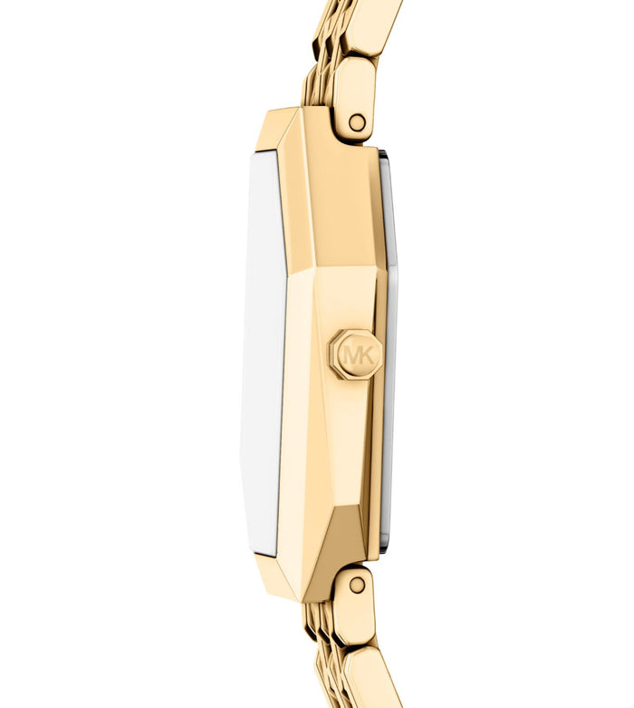 Michael Kors Quartz Gold Dial Analog Stainless Steel Women's Watch, MK7590