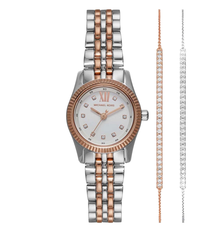Michael Kors Quartz  Lexington Analog with Bracelet Women's Watch, MK4817SET