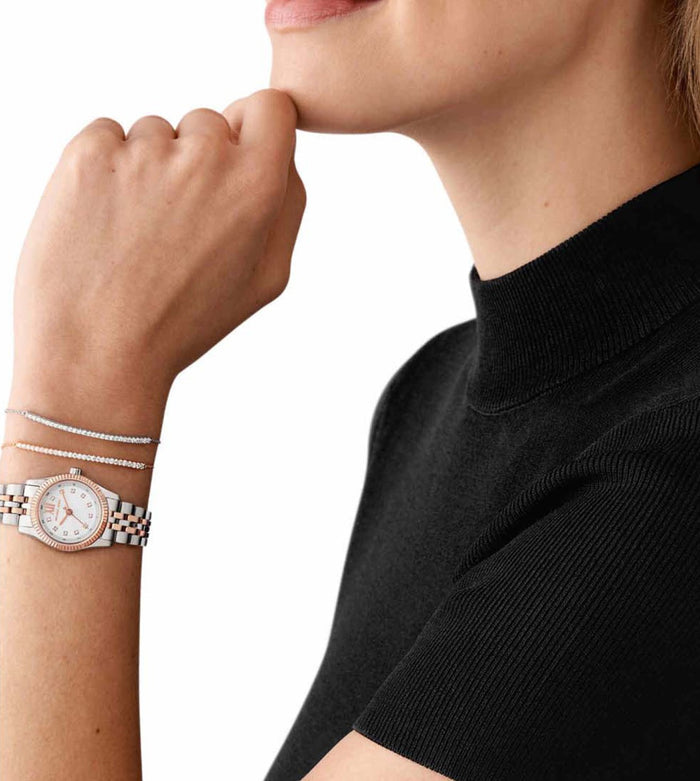 Michael Kors Quartz  Lexington Analog with Bracelet Women's Watch, MK4817SET