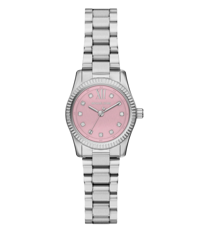 Michael Kors Quartz Pink Dial Analog Stainless Steel Women's Watch, MK4996