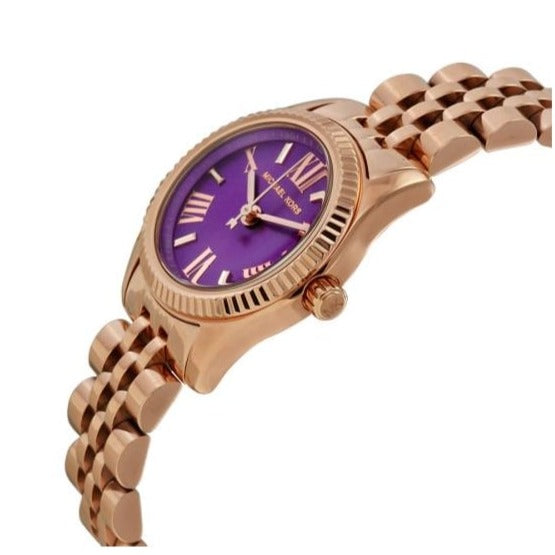 Michael Kors Quartz Purple Dial Roman Numerals Women's Watch, MK3273