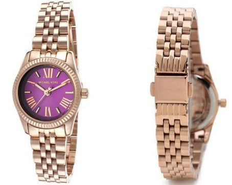 Michael Kors Quartz Purple Dial Roman Numerals Women's Watch, MK3273