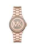Michael Kors Quartz Rose Gold Dial Analog Stainless Steel Women's Watch, MKO1221
