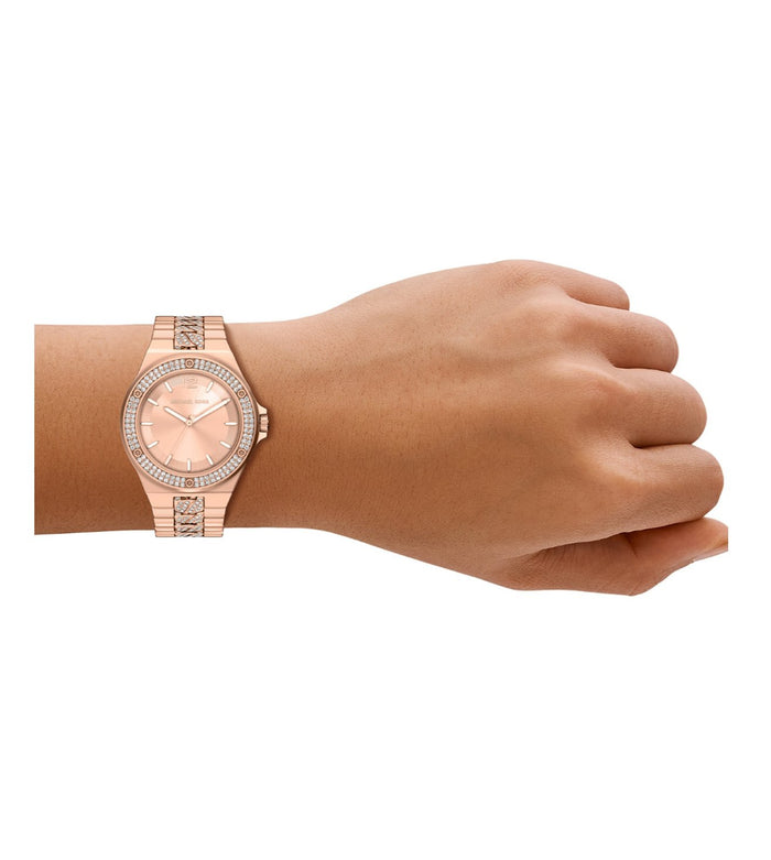 Michael Kors Quartz Rose Gold Dial Analog Stainless Steel Women's Watch, MKO1247