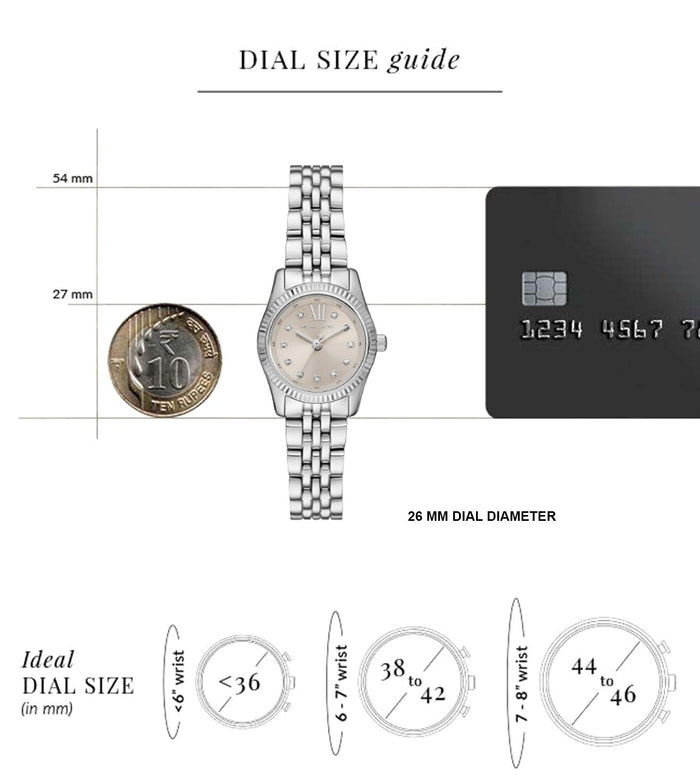 Michael Kors Quartz Silver Dial Analog Stainless Steel Women's Watch, MK4843