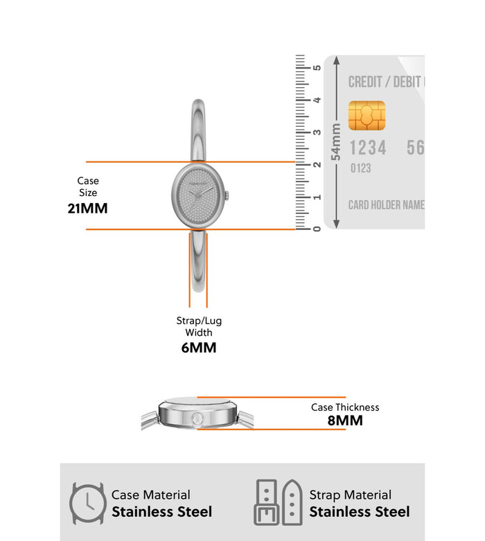 Michael Kors Quartz Silver Dial Analog Stainless Steel Women's Watch, MK7595