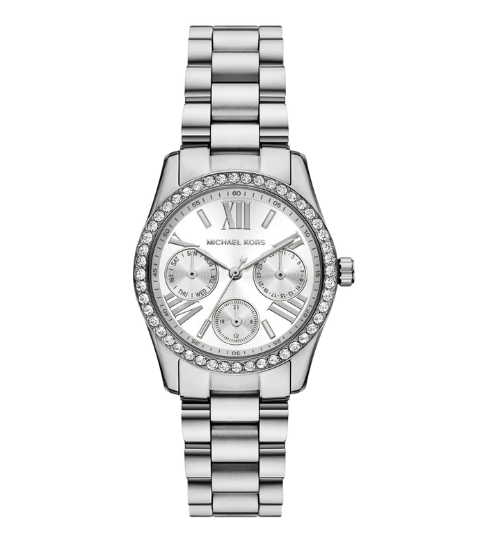Michael Kors Quartz Silver Dial Multi-Function Stainless Steel Women's Watch, MK4979