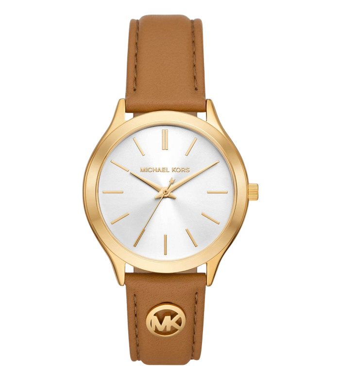 Michael Kors Quartz White Dial Analog Leather Women's Watch, MK7543