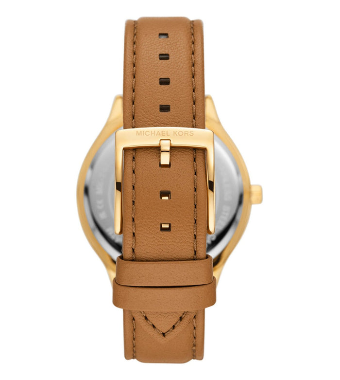 Michael Kors Quartz White Dial Analog Leather Women's Watch, MK7543