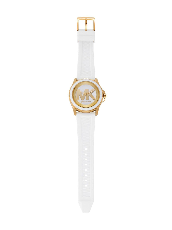 Michael Kors Quartz White Dial Analog Silicone Women's Watch, MK7535