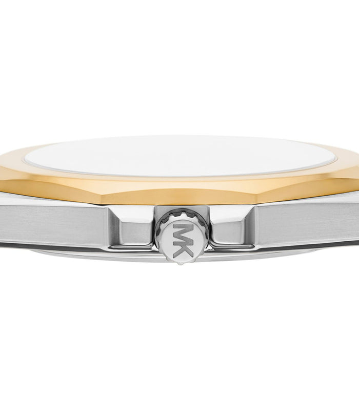 Michael Kors Quartz White Dial Analog Stainless Steel Men's Watch, MKO1181