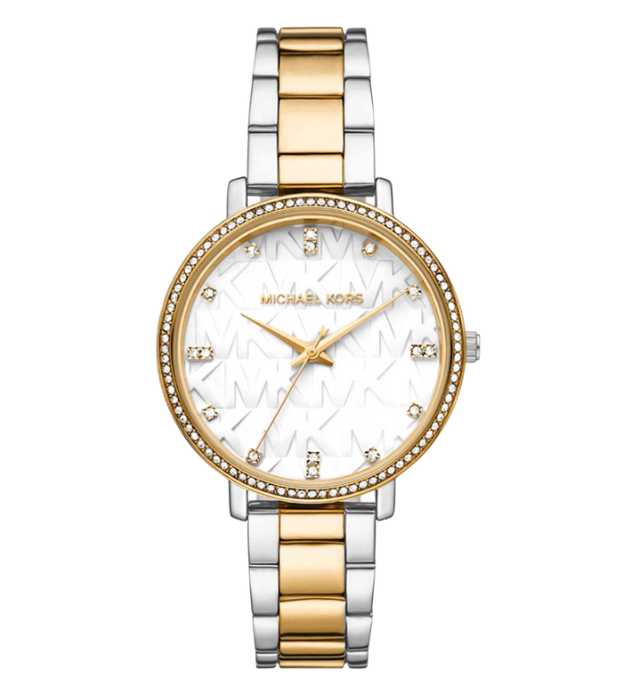 Michael Kors Quartz White Dial Analog Stainless Steel Women's Watch, MK4918