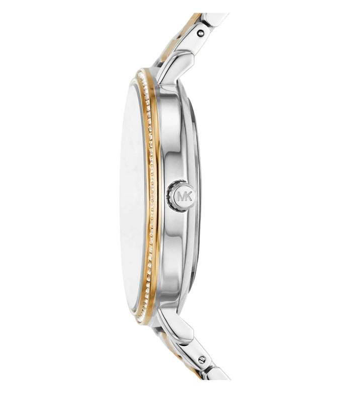 Michael Kors Quartz White Dial Analog Stainless Steel Women's Watch, MK4918