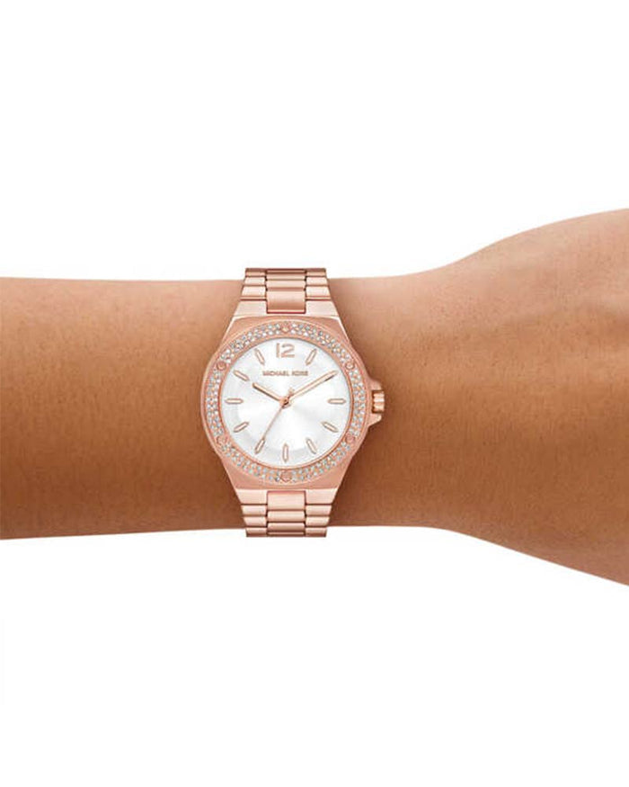 Michael Kors Quartz White Dial Analog Stainless Steel Women's Watch, MKO1187