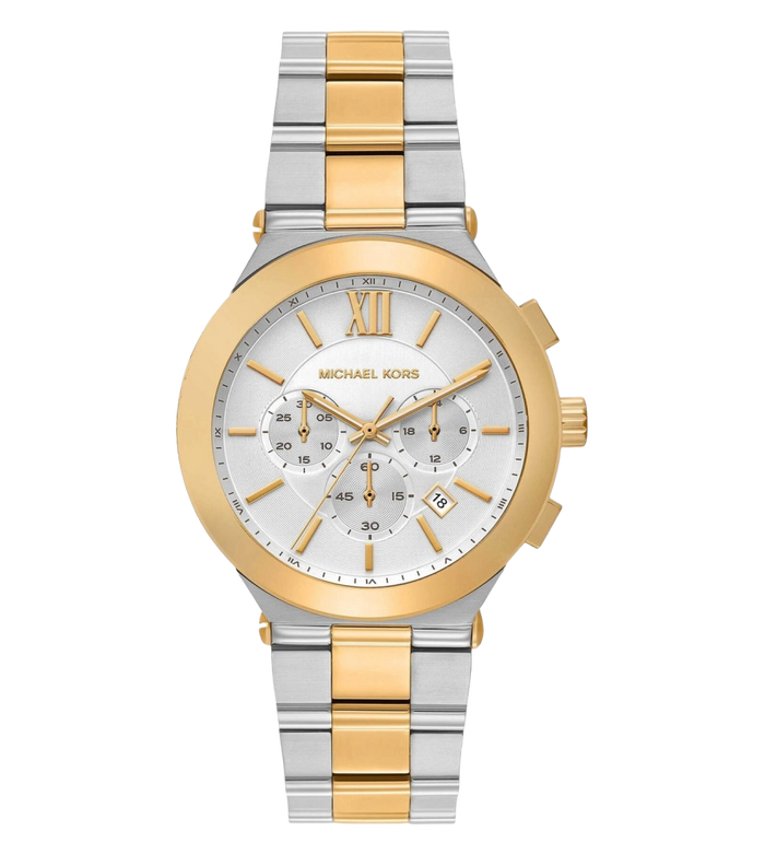 Michael Kors Quartz White Dial Chronograph Stainless Steel Men's Watch, MK9221