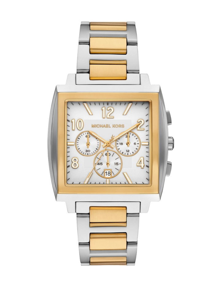 Michael Kors Quartz White Dial Chronograph Stainless Steel Men's Watch, MK9240