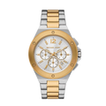 Michael Kors Quartz White Dial Chronograph Stainless Steel Men's Watch, MKO1237