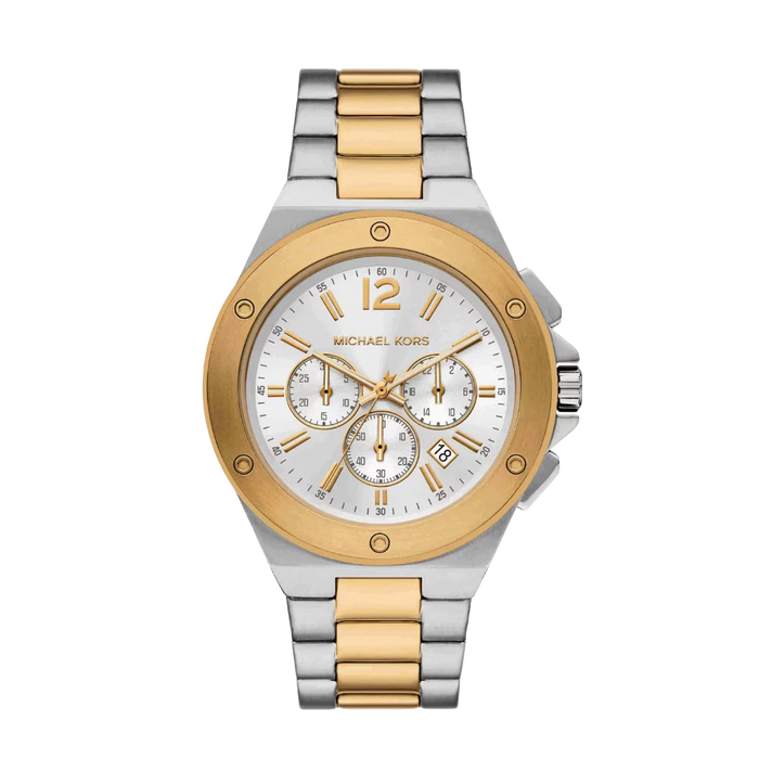 Michael Kors Quartz White Dial Chronograph Stainless Steel Men's Watch, MKO1237