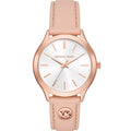Michael Kors Slim Runway Three-Hand Pink Leather Women's Watch, MK7545