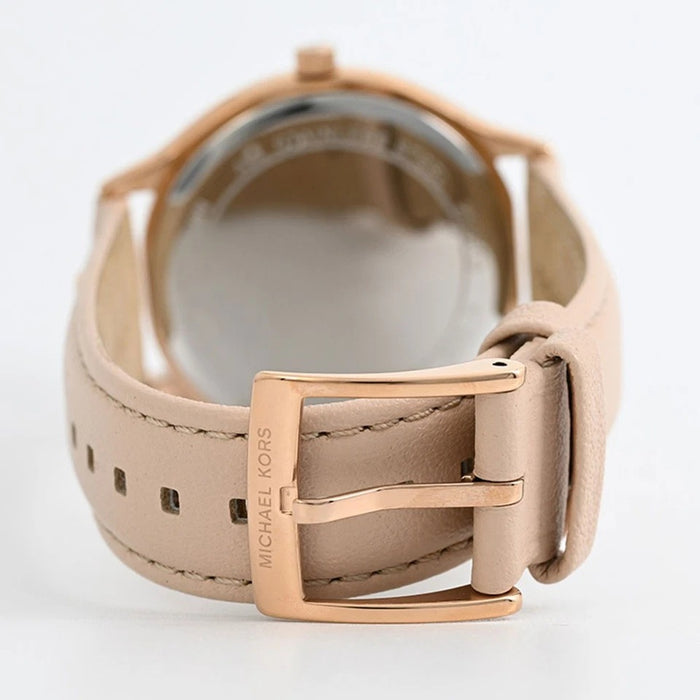 Michael Kors Slim Runway Three-Hand Pink Leather Women's Watch, MK7545