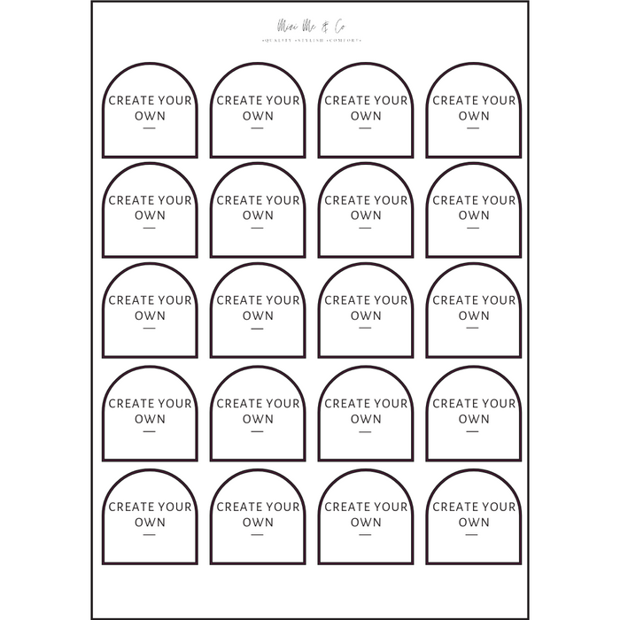 Spice Labels – Arch Vinyl Stickers (Pack of 20)