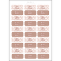 Sunshine & Beige Kids’ Name Label Stickers (55mm x 21.5mm – Pack of 30)
