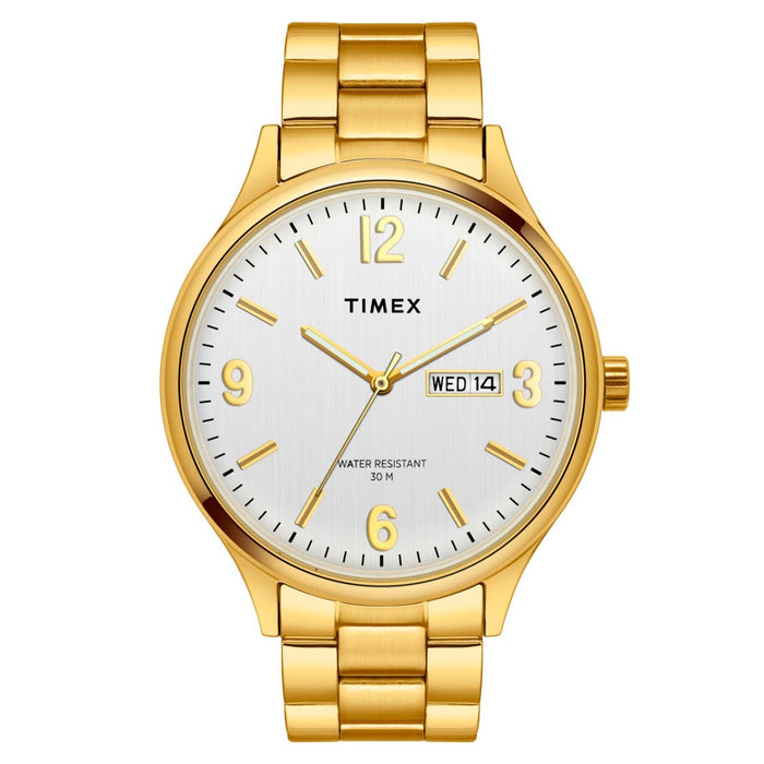 Timex Analog Silver Round Brass Dial Men's Watch, TWEG18421