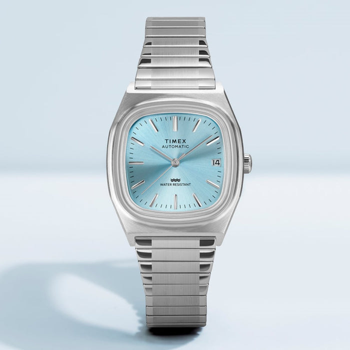 Timex Automatic 1983 E Line Reissue 34mm Stainless Steel Expansion Band Men's Watch, TW2Y66700IK