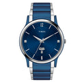 Timex Blue Dial Analog Stainless Steel Men's Watch, TW000R466