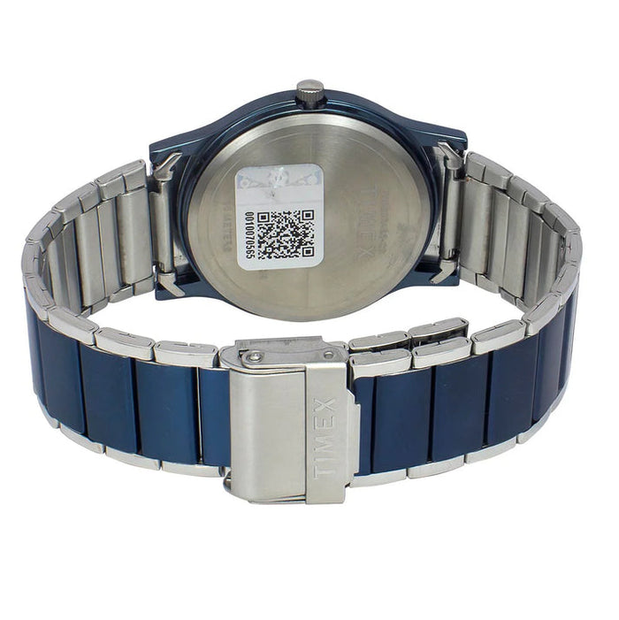 Timex Blue Dial Analog Stainless Steel Men's Watch, TW000R466